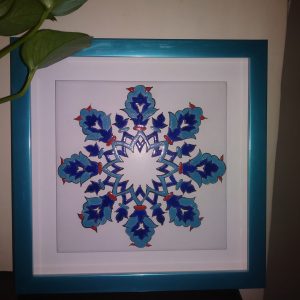 کاشی هفت رنگ با قاب