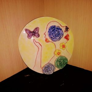 طرح زن گل برجسته