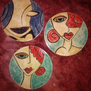 ست سفالی طرح زن