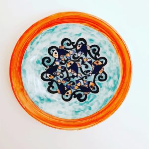 بشقاب سرامیکی طرح ماهی